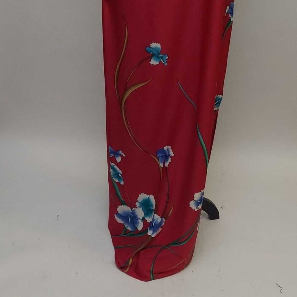 Vintage Hawaiian Dress Hilo Hattie Maxi  Red Flor… - image 5