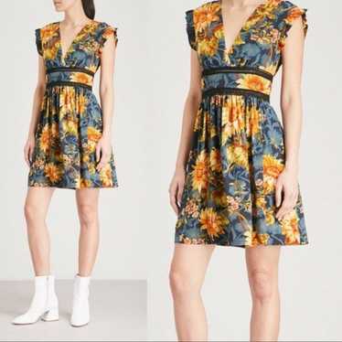 Sandro Sunflower Silk Dress - image 1
