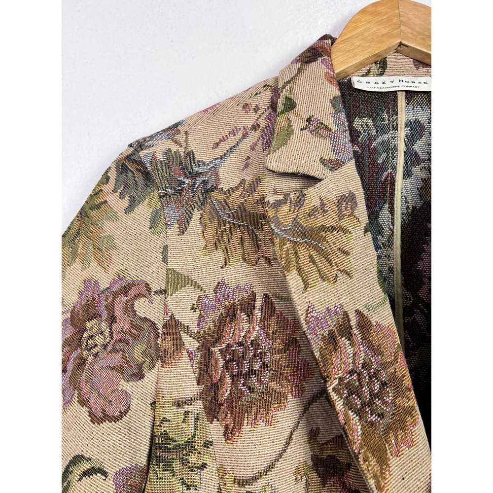 Other Vintage Crazy Horse Floral Tapestry Blazer … - image 3