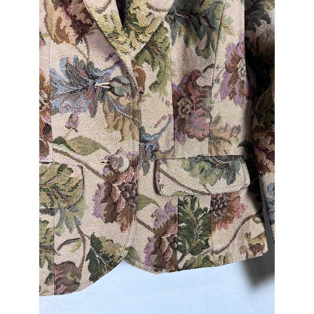 Other Vintage Crazy Horse Floral Tapestry Blazer … - image 5