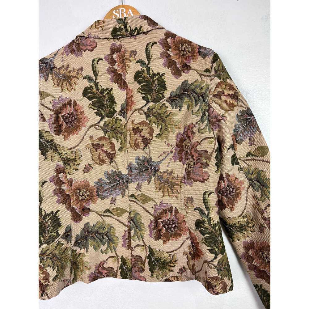 Other Vintage Crazy Horse Floral Tapestry Blazer … - image 7