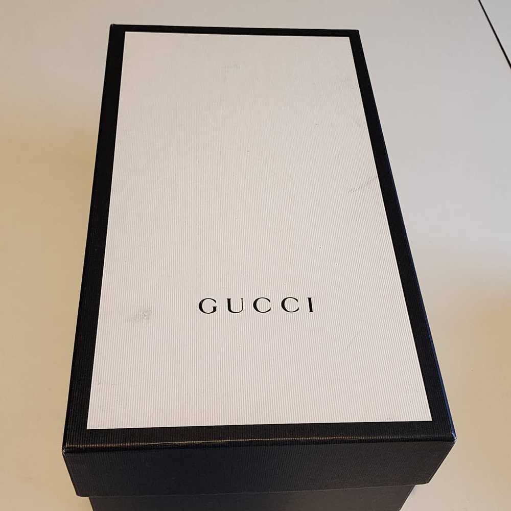 Gucci Gucci Men's Black Leather Ace Floral Embroi… - image 12