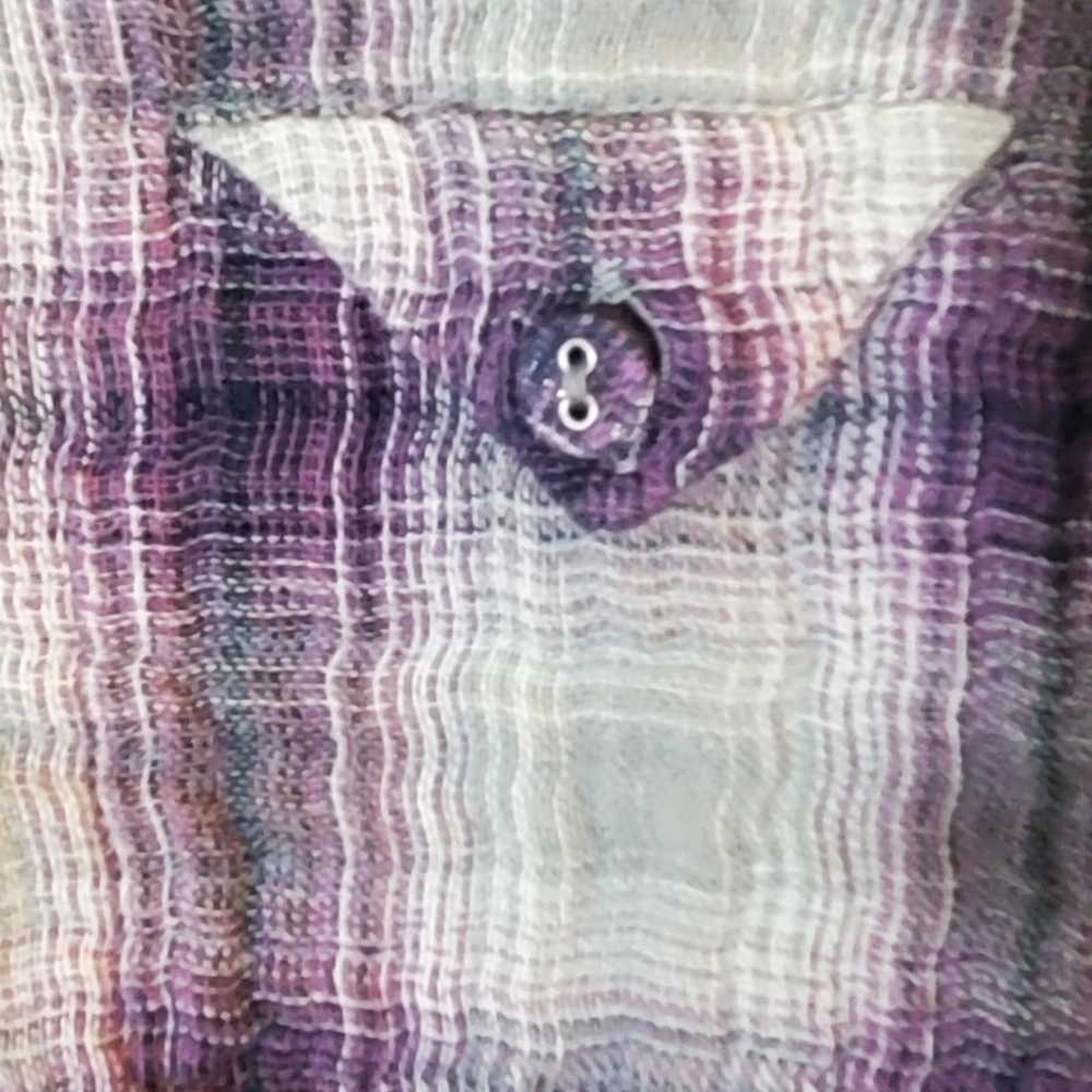 Iro IRO Designer Casual Grunge Muted Purple Plaid… - image 4