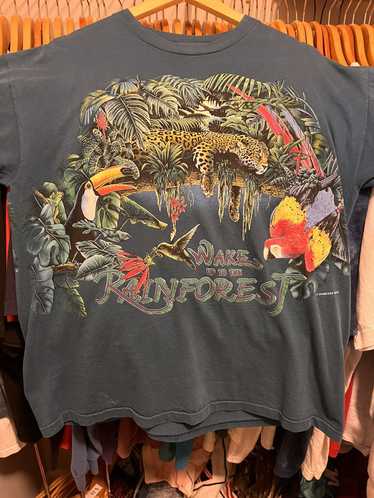 Vintage 90s Rainforest wraparound AOP shirt