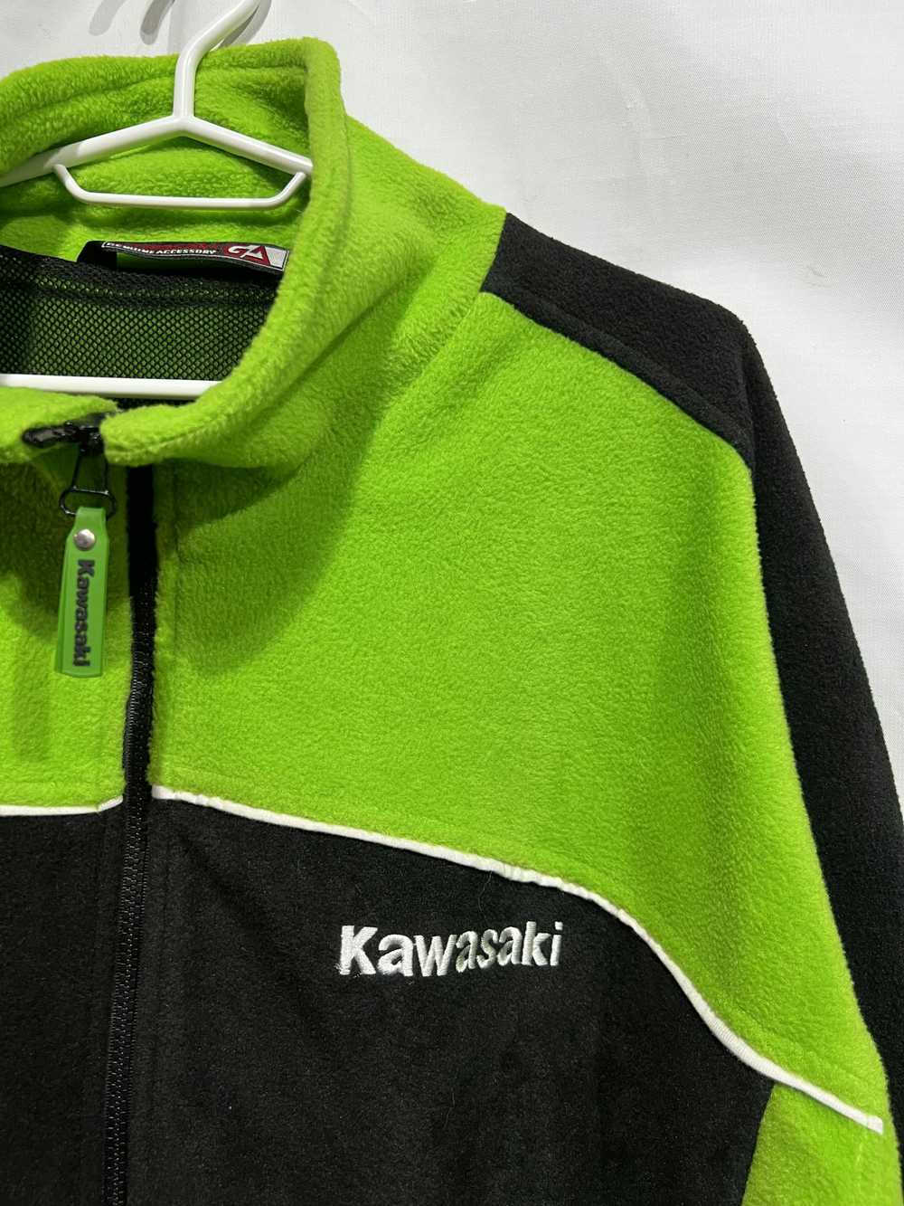 MOTO × Racing × Vintage Vintage Fleece Jacket Kaw… - image 5