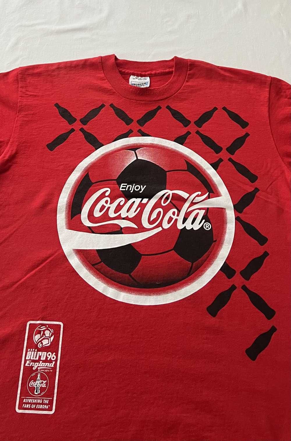 Coca Cola × Soccer Jersey × Vintage Vintage 1996 … - image 4