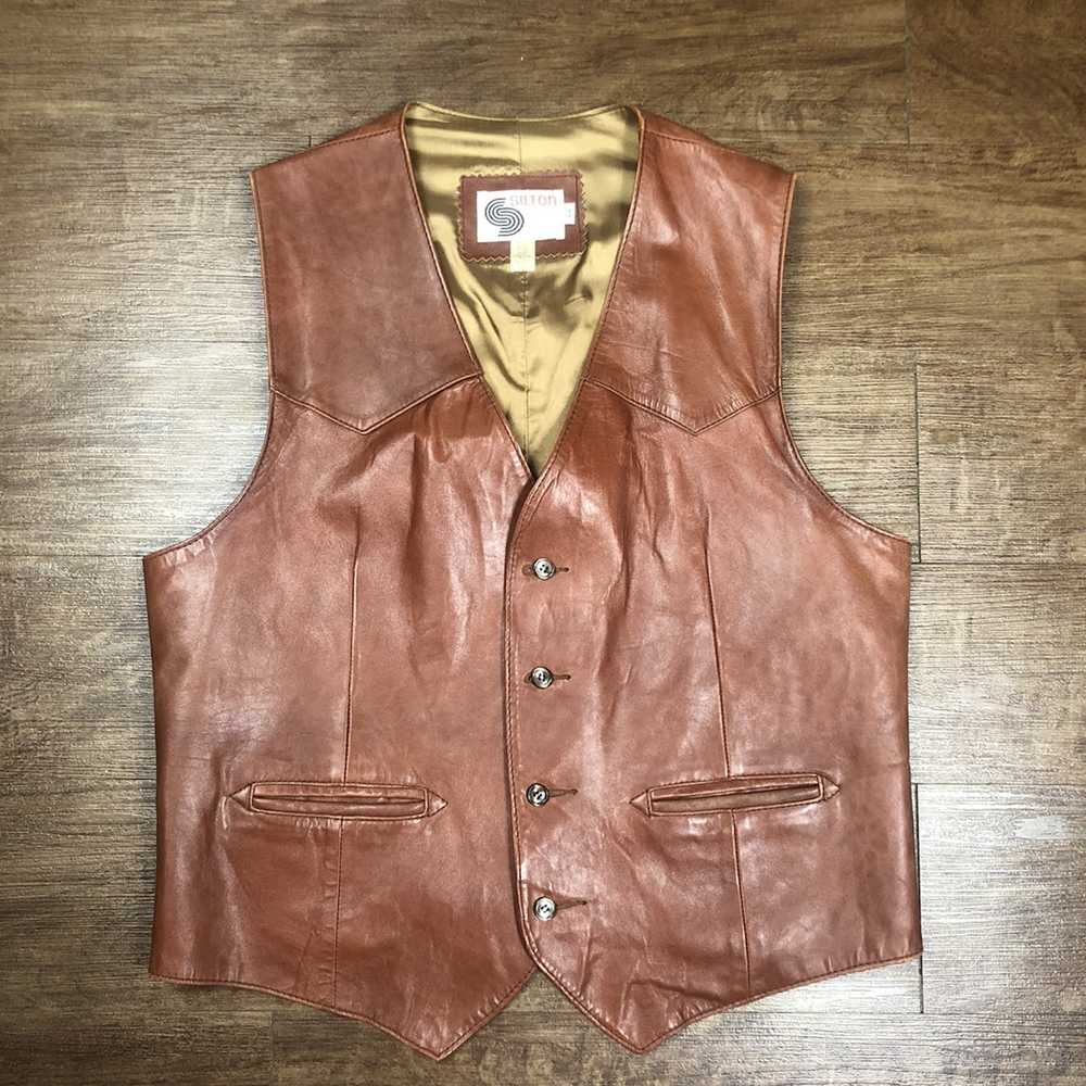 Genuine Leather × Leather × Vintage 70’s Silton G… - image 1