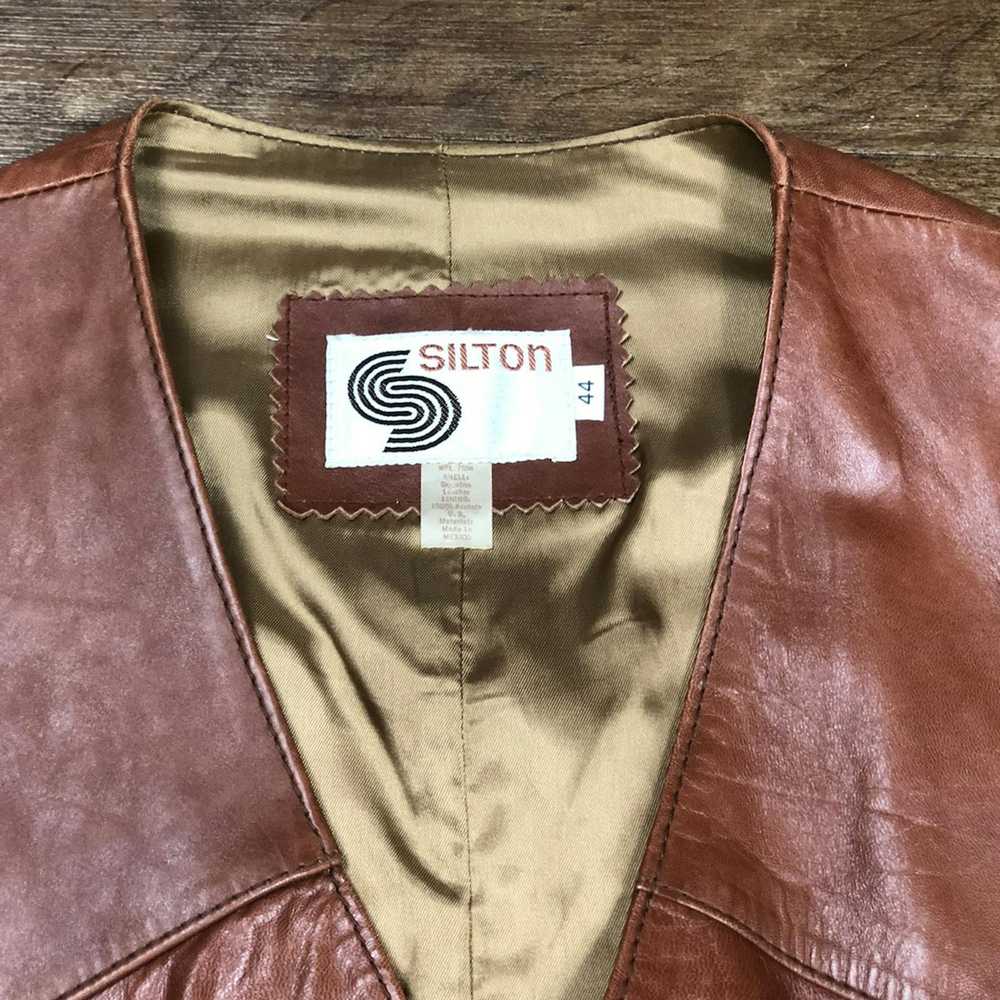 Genuine Leather × Leather × Vintage 70’s Silton G… - image 3