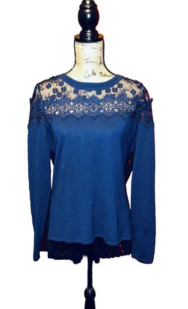 Elie Tahari Womens Elie Tahari lace sweater size L