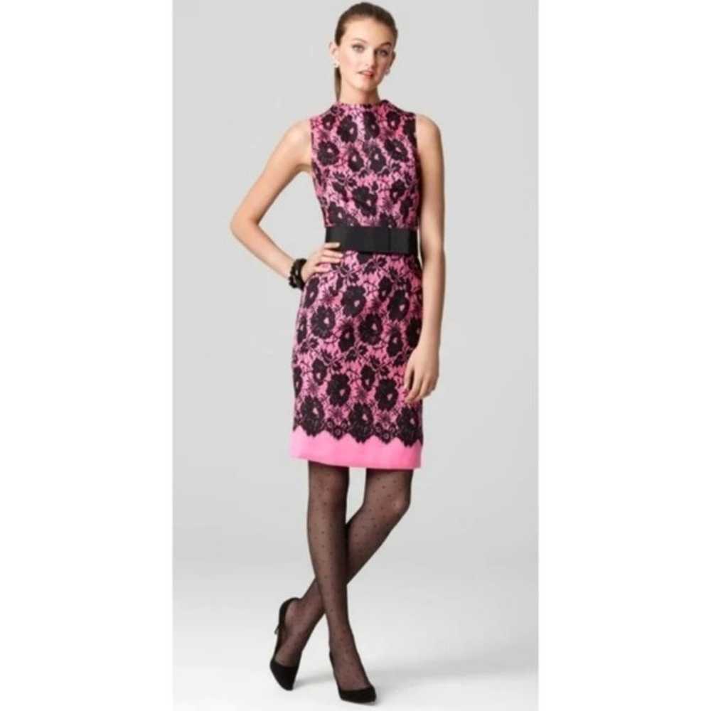 New MILLY NY GIANNA SILK LACE PRINT ILLUSION SLEE… - image 4