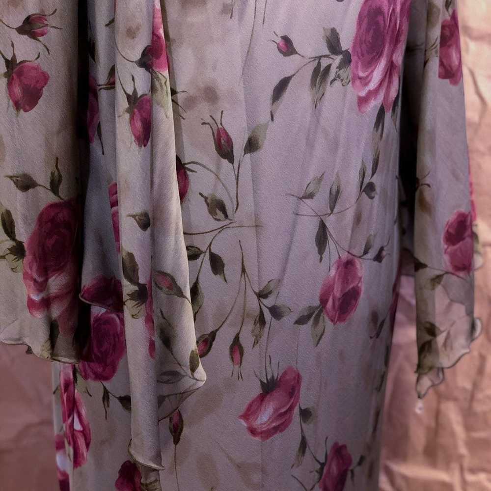 Vintage R&M Richards Gray Floral Dress Jacket Set - image 12