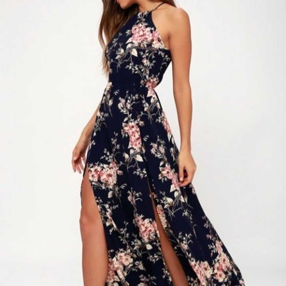 Feel the Music Midnight Floral Print Maxi Dress - image 1