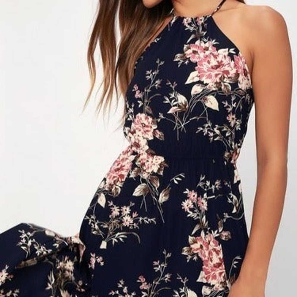 Feel the Music Midnight Floral Print Maxi Dress - image 2