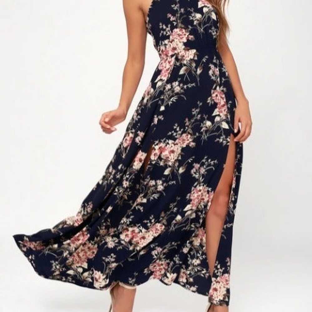 Feel the Music Midnight Floral Print Maxi Dress - image 4