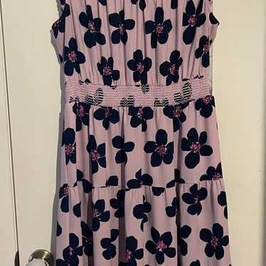 Kate spade grand flora poplin best sale midi dress