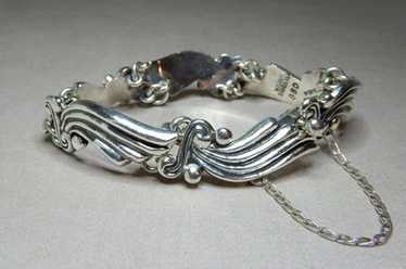 VINTAGE MEXICAN 950 STERLING SILVER BRACELET BY MELES… - Gem
