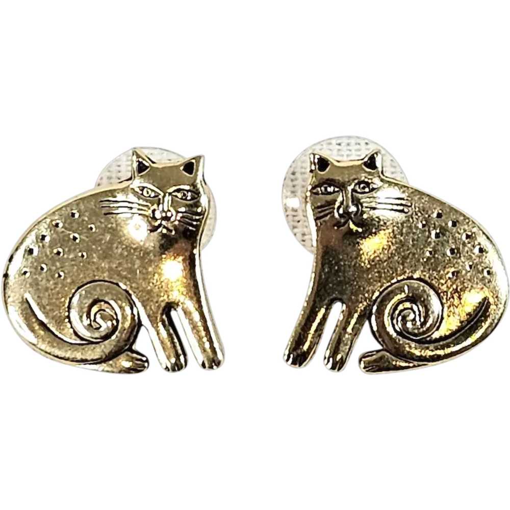 Vintage LAUREL BURCH Cats Post Earrings - image 1