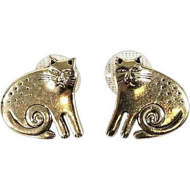 Vintage LAUREL BURCH Cats Post Earrings - image 1