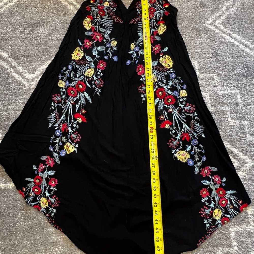 Free People Oversized Black Embroidered Boho Flor… - image 4