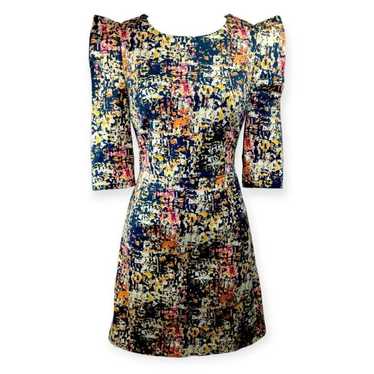 MISS SIXTY Watford Dress Puff Sleeve Multi-colore… - image 1