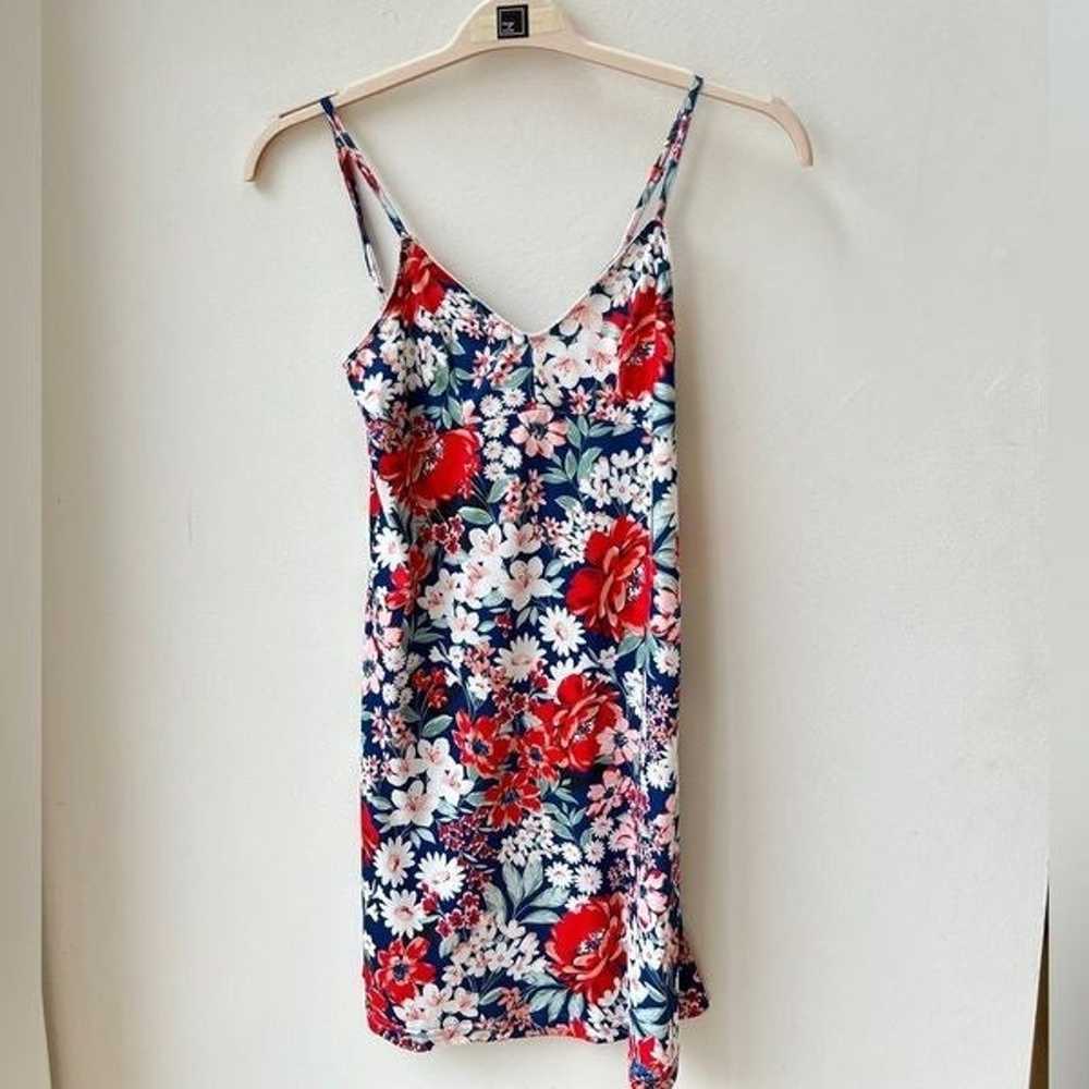 Christy Lynn Dress Floral Cami Strap Mini Red Whi… - image 1