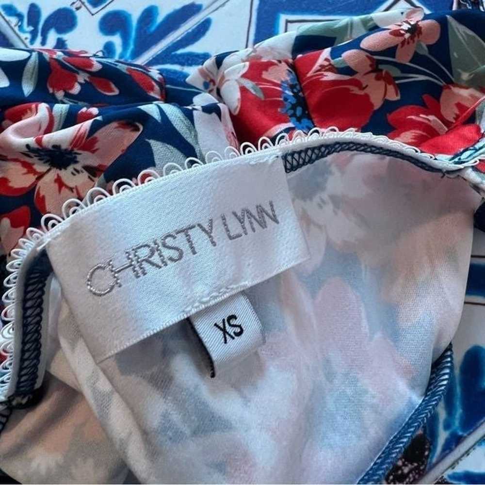 Christy Lynn Dress Floral Cami Strap Mini Red Whi… - image 5