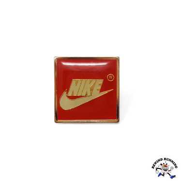 Nike Vintage Swoosh Logo Square Metal Lapel Pin Br