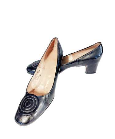 Unworn 1970s Vintage Grey Pumps High Heel Shoes Wi