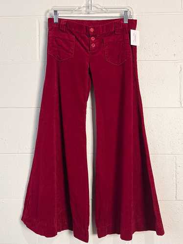 Handmade Maroon Bell Bottom Cords