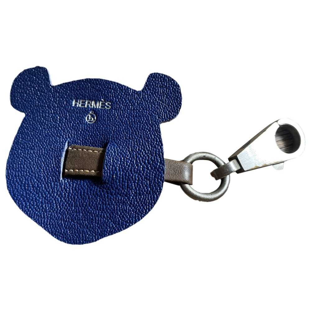 Hermès Petit H leather bag charm - image 1