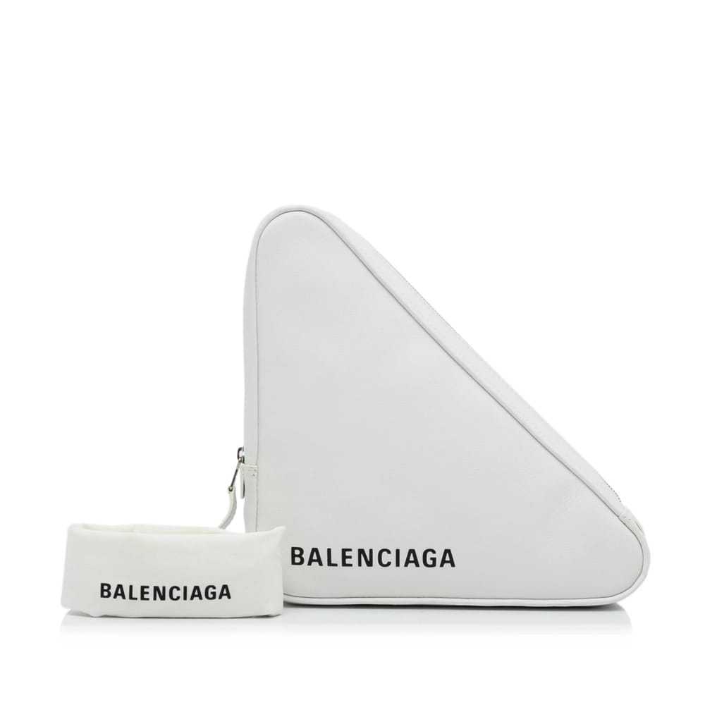 Balenciaga Triangle leather clutch bag - image 12
