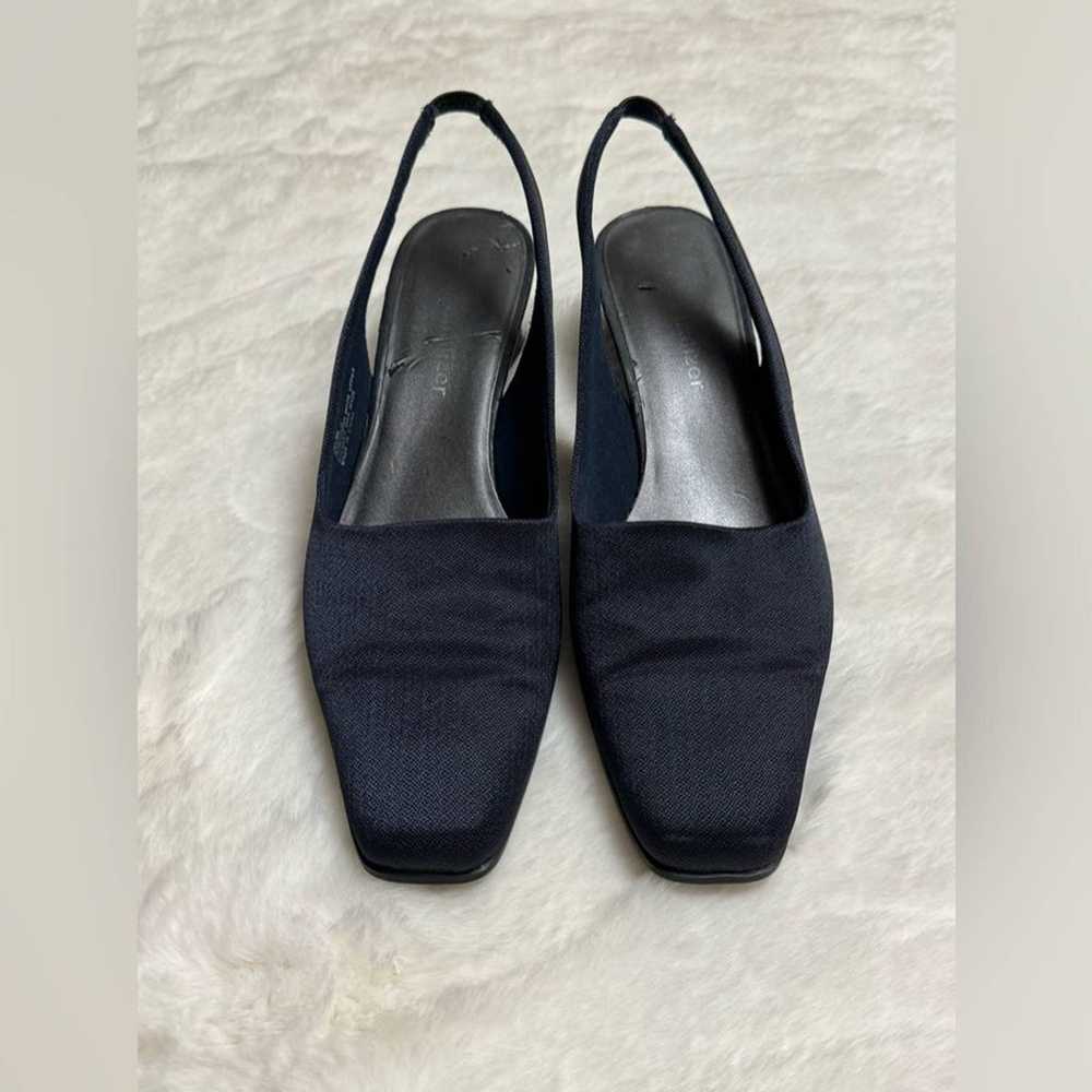 Vintage Naturalizer Navy Blue Sling Back Heels Si… - image 10