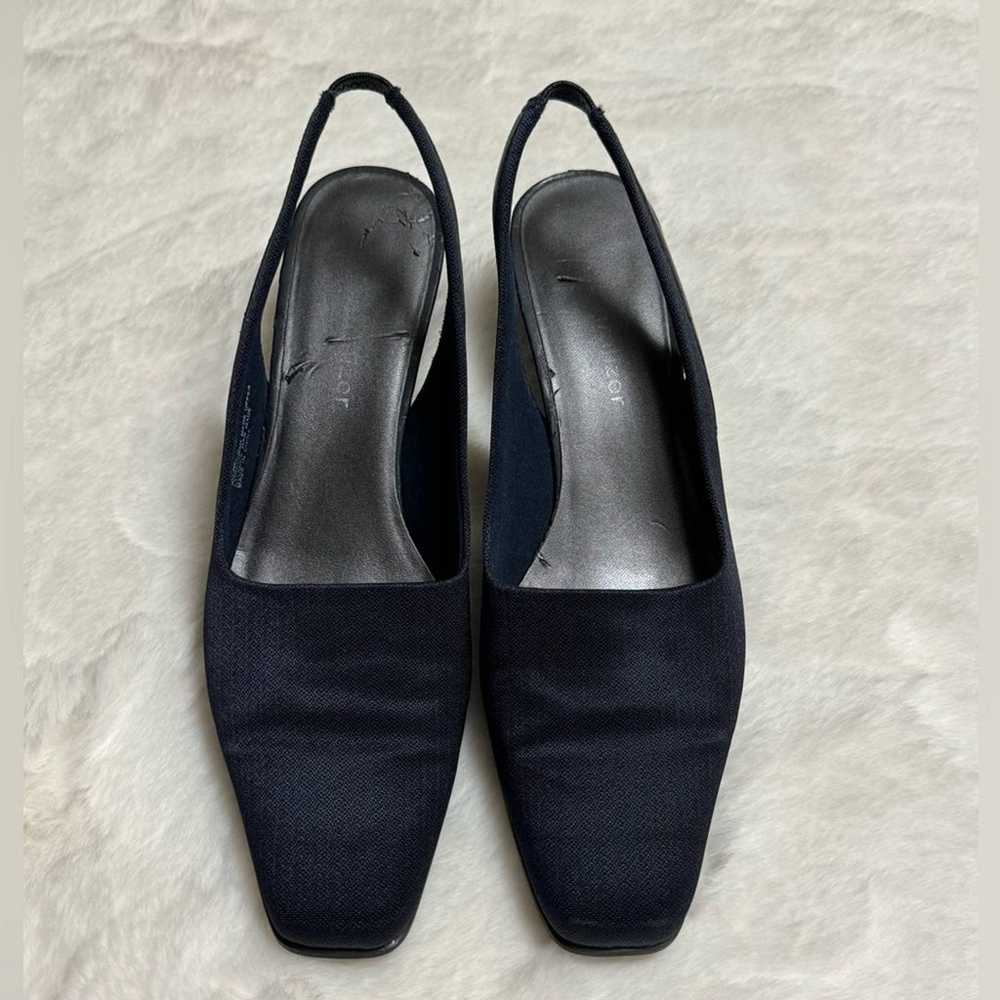 Vintage Naturalizer Navy Blue Sling Back Heels Si… - image 2