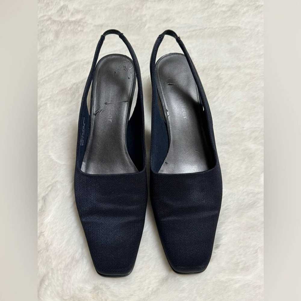 Vintage Naturalizer Navy Blue Sling Back Heels Si… - image 8