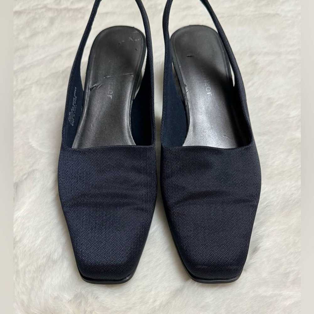 Vintage Naturalizer Navy Blue Sling Back Heels Si… - image 9