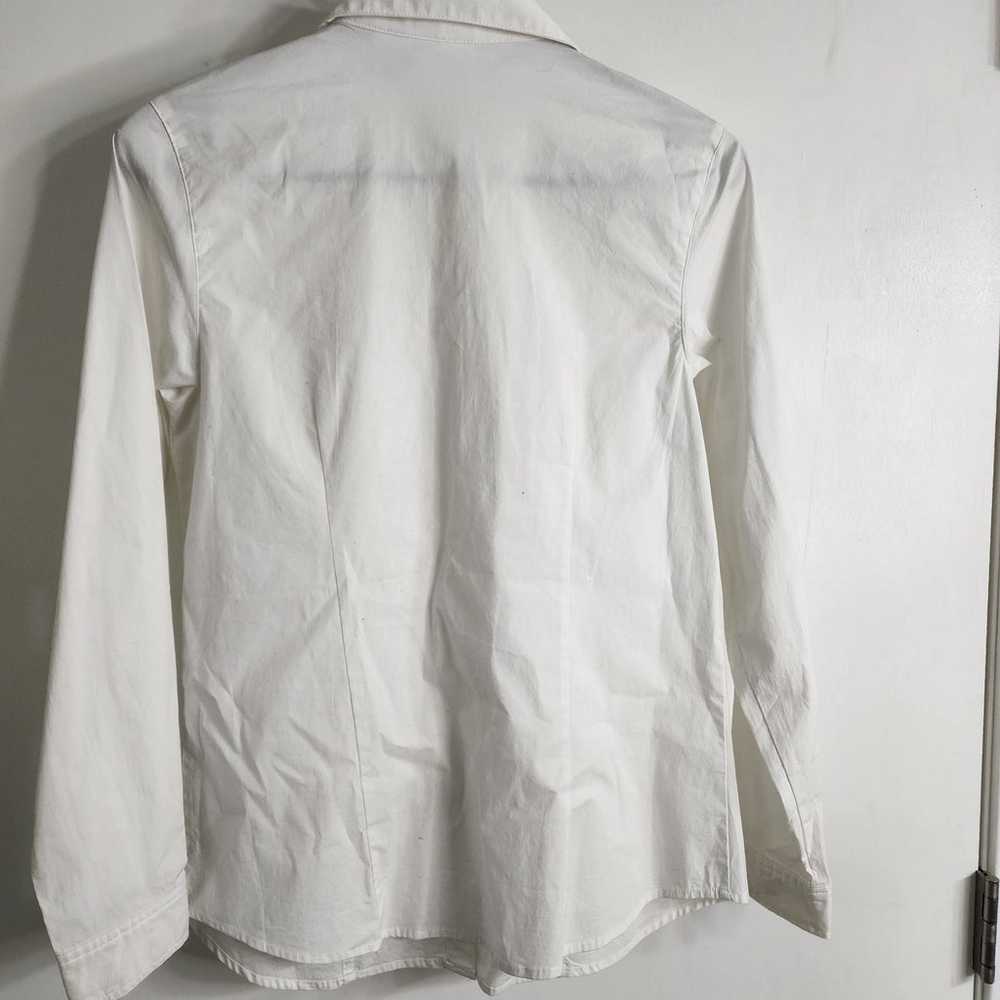 Diane Gilman Vintage White Shirt with Gold Studde… - image 4