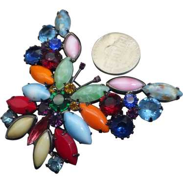 Colorful Kenneth Lane Butterfly Brooch, Excellent… - image 1