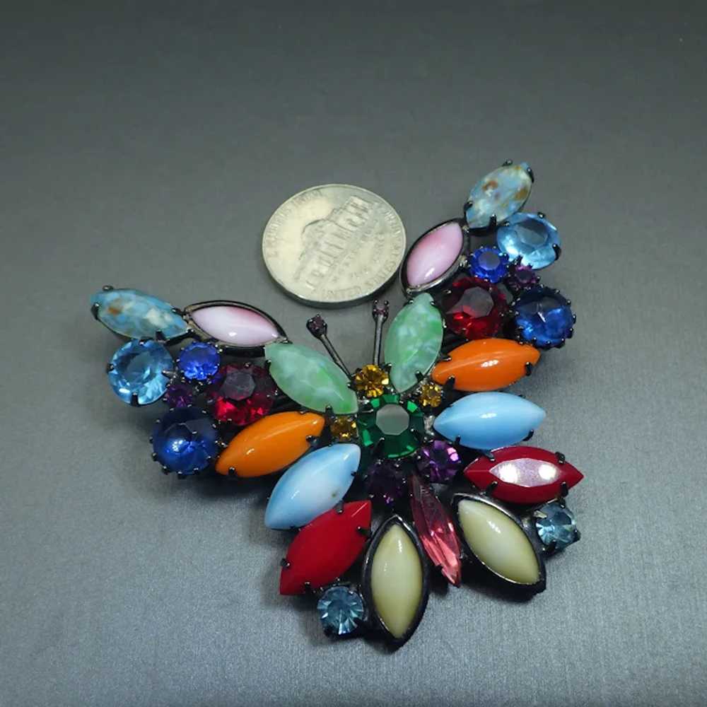 Colorful Kenneth Lane Butterfly Brooch, Excellent… - image 4