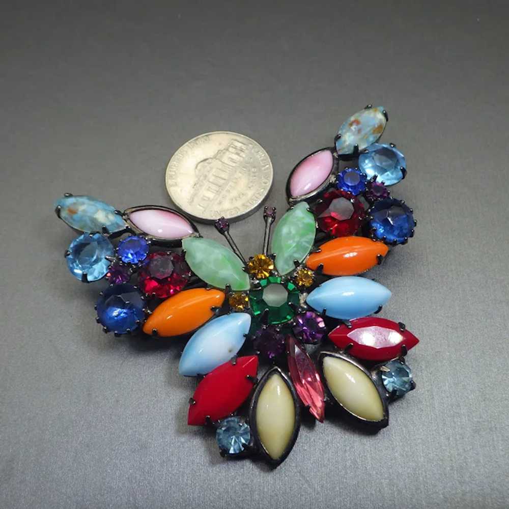 Colorful Kenneth Lane Butterfly Brooch, Excellent… - image 6