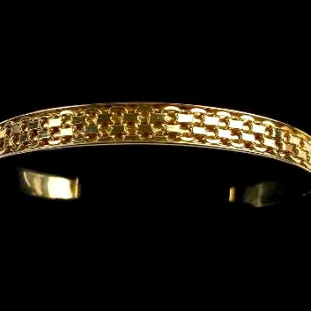 Vintage gold over Sterling Silver soft cuff brace… - image 1