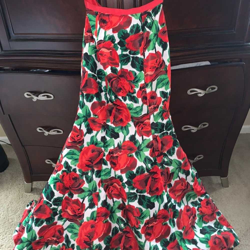 Sherri Hill Floral Red Dress - image 6
