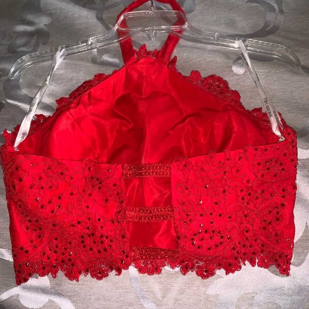 Sherri Hill Floral Red Dress - image 9