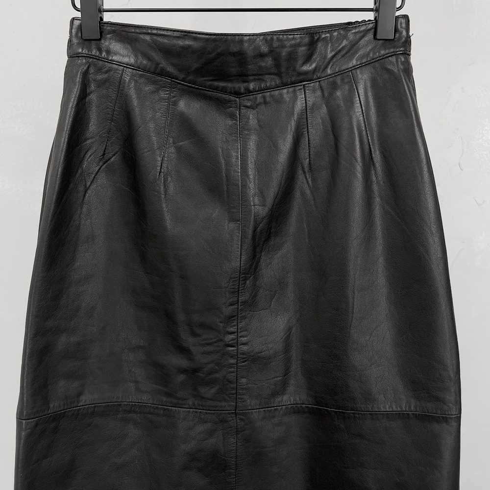 Vintage Vintage 1980s Switzer's Black Genuine Lea… - image 2