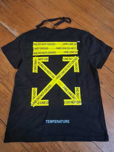 Off white police tape shirt best sale