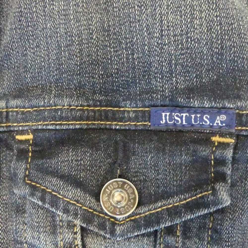 Vintage Just USA Vintage Navy Blue Small Denim Ve… - image 2