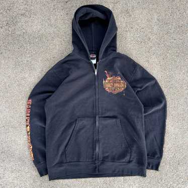 Vintage Harley Davidson El Paso Y2K Zip Hoodie