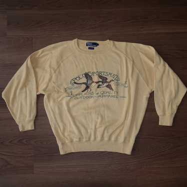 VNTG Ralph Lauren Polo Country XL) Sportsman Fly Fishing Embroidered Twill  Shirt 