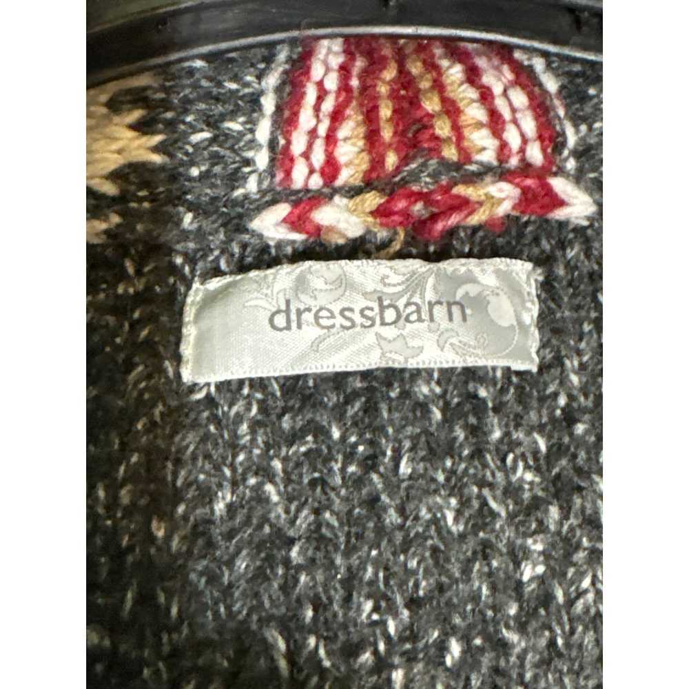Other Dressbarn Open Vest Grey Fair Isle Wool Ble… - image 3
