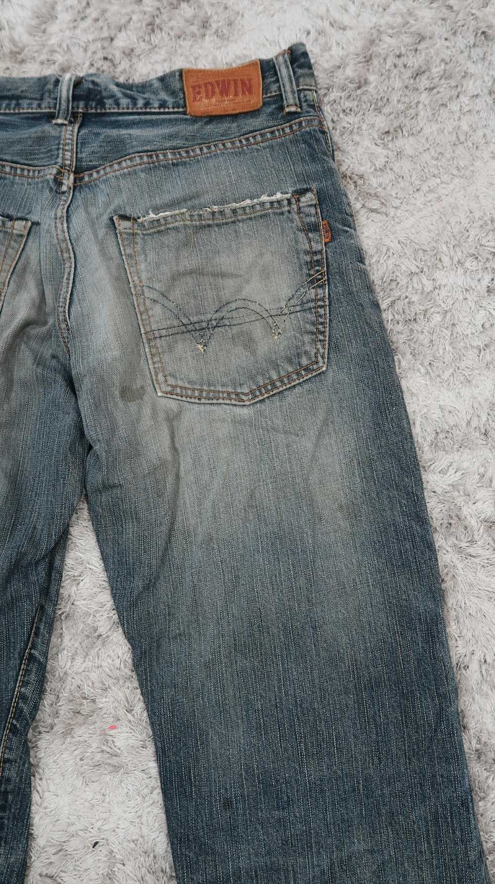 Distressed Denim × Edwin × Vintage Vtg Edwin 505z… - image 12