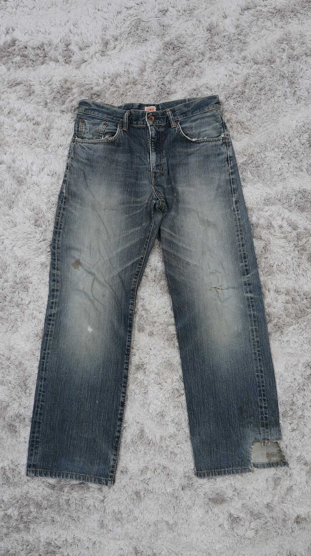 Distressed Denim × Edwin × Vintage Vtg Edwin 505z… - image 3